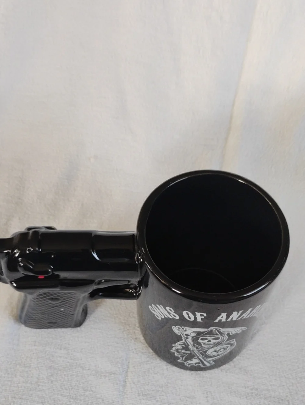 Sons Of Anarchy TV Series Black Gun Handle Ceramic Mug Motorcycle Club